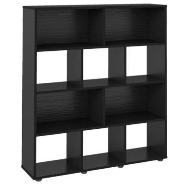 Imagem de Estante Livreiro 10 Nichos 109X91 cm Preto ARLY - Milani Store, Preto