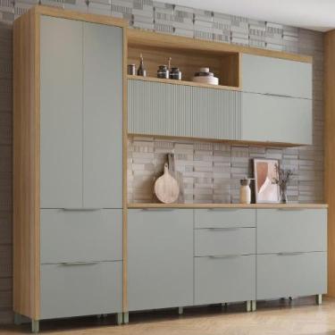 Imagem de Cozinha Completa 5 Peças 7 Portas 6 Gavetas 1 Nichos 100% MDF - Faura,