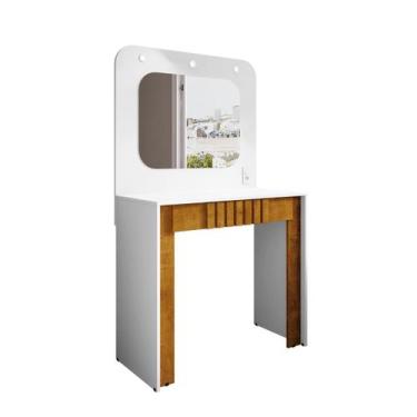 Imagem de Penteadeira Camarim Rouge Branco Nature com Espelho Bechara - Móveis B