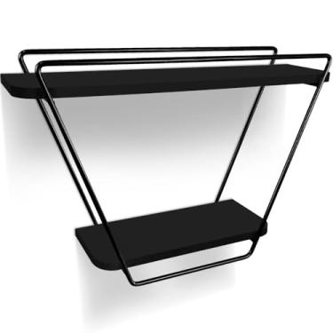 Imagem de Prateleira Nicho Industrial Arrow De Parede - preto/preto
