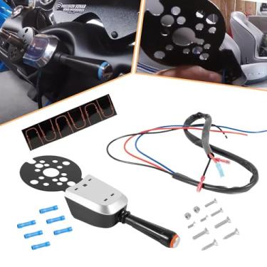 Imagem de YMT Interruptor de controle de bisel PT1000-1P adequado para hidráulica Seastar, cabo e direção de inclinação, sistema de controle de acabamento piscante função única, acabamento do motor/placa de