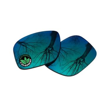 Imagem de Raydi Lentes de reposição de policarbonato para óculos de sol quadrados RayBan RB4202 55 mm - verde esmeralda espelhado - Polarizado