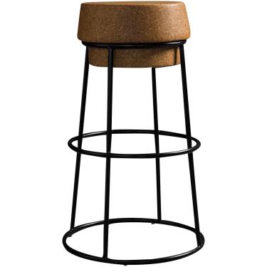 Imagem de Banco do balcão, bancos confortáveis ​​de barra de altura do balcão com pernas de metal, bancos de bar da indústria para sala de jantar da ilha de cozinha, 65cm/25,6in