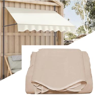 Imagem de Pátio toldo de toldo substituto superior ajustável tampa retrátil tampa solar sombra de poliéster canopy tela de proteção UV pano de abrigo de sol para janela para a janela do mercado de por