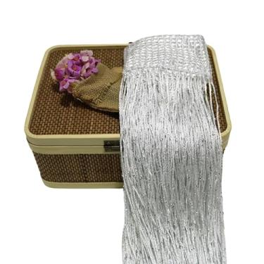 Imagem de homwowo Cortina de porta com miçangas, tela mosquiteira, maneira chique de afastar moscas, cortina de cordão decorativo com glitter, divisória de ambiente, C, 1X2 M