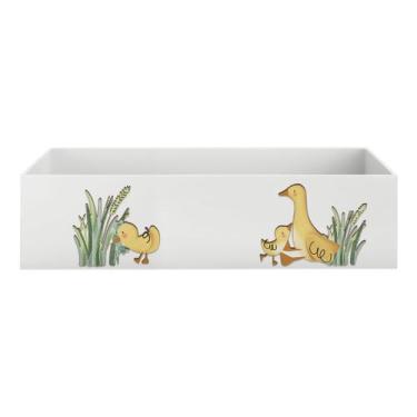 Imagem de Bandeja Kit Higiene Bebê em MDF Premium Quarto Patinhos - Neném na Nuv