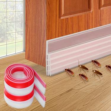 Imagem de Save Unicorn Fita De Vedação Inferior Autoadesiva, À Prova Som, Com Isolamento Borracha, Economizador Energia E Intempéries, 2" Largura X 39" Comprimento (Pacote 2 Transparentes)