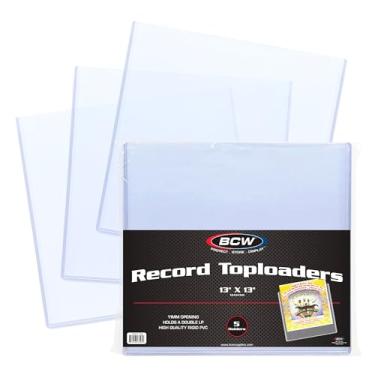 Imagem de BCW Suporte para gravação de vinil de 30 cm – Pacote com 5 | 11 mm de espessura | Protetor de álbum duplo LP de PVC rígido | Compatível com capas e bolsas de disco | Solução essencial de armazenamento