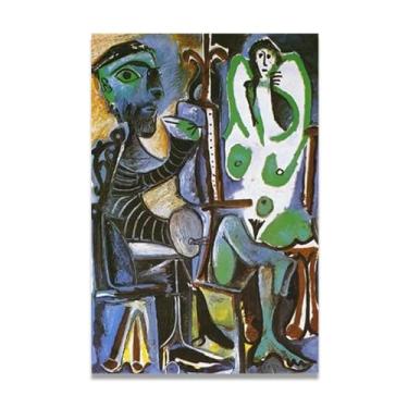 Imagem de Painter And His Model Diego Rivera Murals – Arte de realismo socialista mexicano, muralista do século 372, coleção clássica do museu de Nova York para decoração de casa 80 x 120 cm