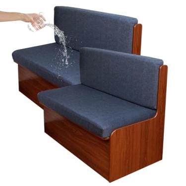 Imagem de CRFATOP Conjunto de 2 capas de almofada estampadas para trailer, capa para assento de campista, capa elástica para sofá sofá sofá protetor de futon para trailer, banco de carro, 2 capas de encosto e 2