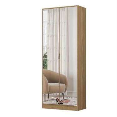 Imagem de Armário Multiuso Sapateira Grife 2 Portas Amêndola com Espelho - Demób