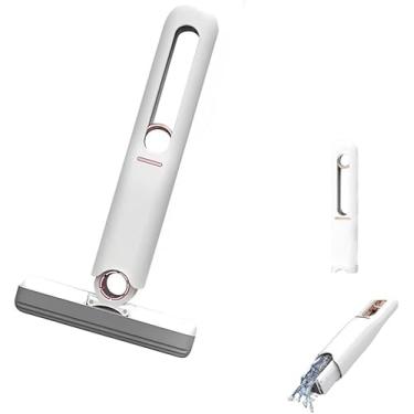 Imagem de Mini Rodo Mop Rodinho Pia Esponja Absorvente Lavável Ajuste 180 Graus Retrátil Limpeza Vidro Mesa Janelas Box Design Moderno Ergonômico Prático