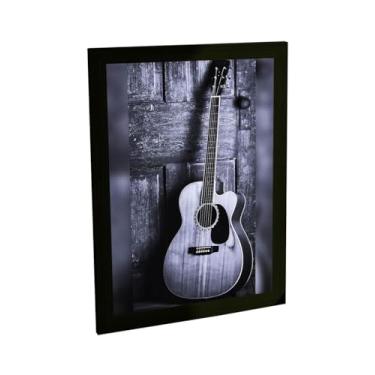 Imagem de Quadro Decorativo Violão Ilustração Foto Sépia Musica