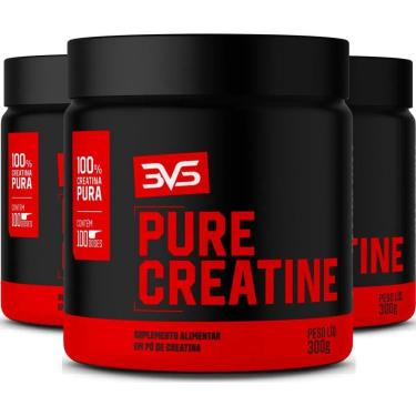 Imagem de Kit 3 Potes De Creatina Monohidratada 300g Fórmula Avançada Matéria Prima Importada 3VS Nutrition-Unissex