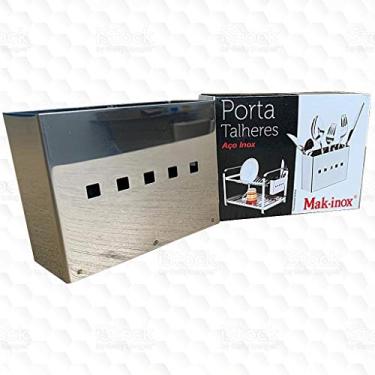 Imagem de Porta Talheres Aço Inox - Escorredor Louças Pratos Cozinha