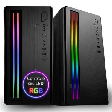 Imagem de Gabinete Gamer ATX/Micro-ATX Led RGB Preto - Brx