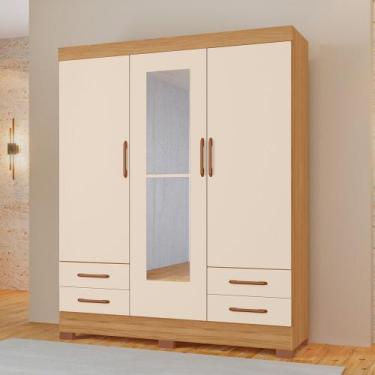 Imagem de Guarda-Roupas Belarus 100% MDF Tuboarte 3 Portar 4 Gavetas c/ Kit de E