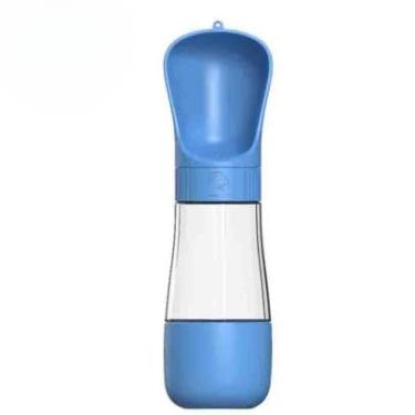 Imagem de Garrafa Térmica 2 em 1 490ml - Água Fresca por 8h para Cães/Gatos (Antivazamento, Filtro e Tampa-Copo) (Azul)