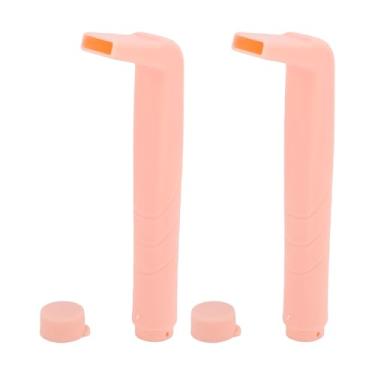 Imagem de Cffuvros 2 Pack Hiccaway Straws para soluços, palha reutilizável anti hiccup com design de orifícios, pare instantaneamente para adultos, crianças (Rosa empoeirado)