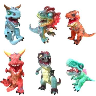 Imagem de Dinossauro De Borracha Miniatura Brinquedo Animais Infantil (Colorido)
