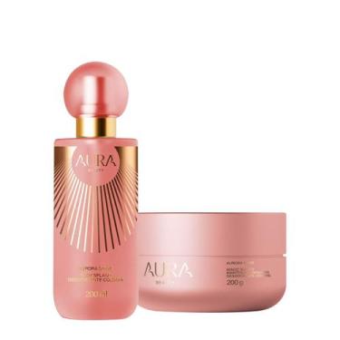 Imagem de Kit Aura Beauty Aurora Shine Magic Butter Iluminador Body Splash (2 pr