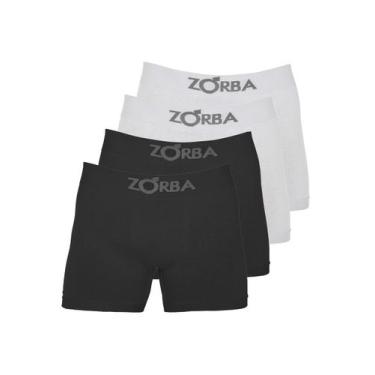 Imagem de Kit com 4 Cuecas Boxer Zorba 781 Colorido, Branco, G