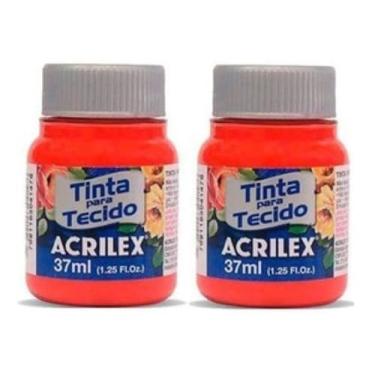 Imagem de Tinta Para Tecido Fosca Acrilex 37ml 2 Unidades Artesanato Fixação Frio Alta Cobertura – Fixação a Frio e Alta Cobertura Com Acabamento Fosco, Este Kit É A Escolha Perfeita Para Quem Busca Qualidade (Vermelho Vivo 541)