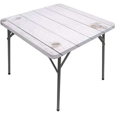 Imagem de Enseada de mesa quadrada cinza e branca, tábuas de madeira, linhas horizontais, madeira rústica, fundo de carvalho macio, adequado para sala de estar, toalha de mesa de centro quadrada, serve para