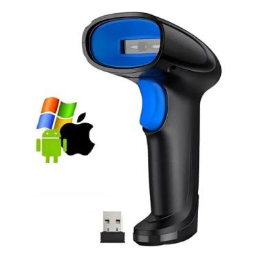 Imagem de Leitor de Código de Barras Sem Fio USB Wireless Scanner PDV Boleto EAN DANFE Bivolt