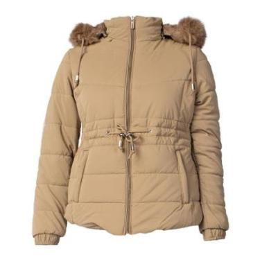 Imagem de Jaqueta Feminina Blue Rose Parka Acolchoada C/ Capuz Bege-Feminino