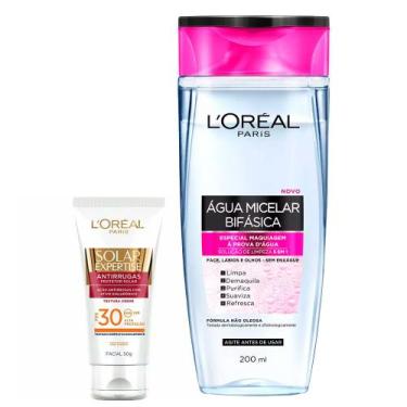 Imagem de L'Oréal Paris Kit - Água Micelar 5 em 1 + Solar Expertise Antirrugas F