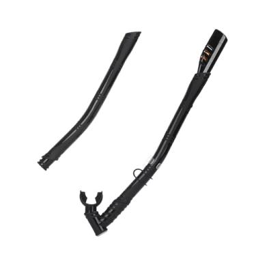 Imagem de YIJU Snorkel seco para mergulho, tubo respiratório estendido, snorkel para treinamento de natação, comprimento ajustável para esportes aquáticos de verão, Preto