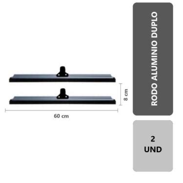 Imagem de 2 Unidades Rodo Para Limpeza De Alumínio Grande Eva Simples 60 Cm Puxa