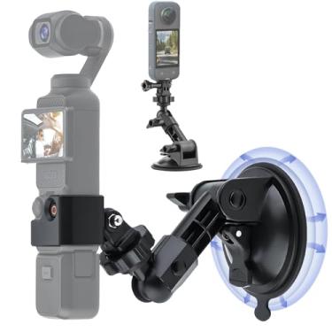 Imagem de Suporte de ventosa compatível com DJI Osmo Pocket 3, kit de suporte de painel de para-brisa para janela de carro com 3 acessórios adaptador para Insta360 X4/X3 para GoPro para Action 5/4 Pro