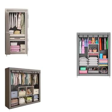 Imagem de Guarda Roupa Dobrável Organizador De Roupas Armário Grande