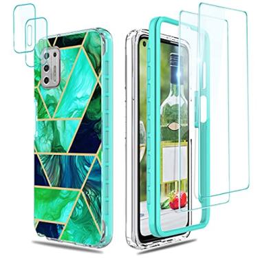Imagem de Jeylly Capa de mármore compatível com Motorola Moto G Stylus (2021) de 6,8 polegadas [não é compatível com Moto G Stylus 2020], capa ultra híbrida resistente à queda de silicone macio para mulheres e