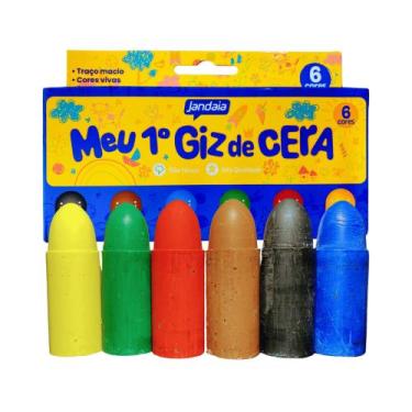 Imagem de Giz De Cera Jumbo Meu Primeiro Giz 6 Cores Jandaia