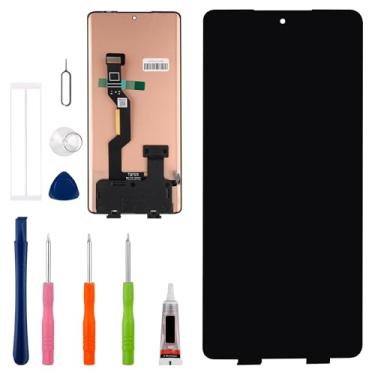Imagem de Vvsialeek Novo conjunto de digitalizador de tela sensível ao toque LCD para Moto G85 (Edge 50 Fusion) [6,2 polegadas] com kit de ferramentas de reparo técnico - Função de impressão digital