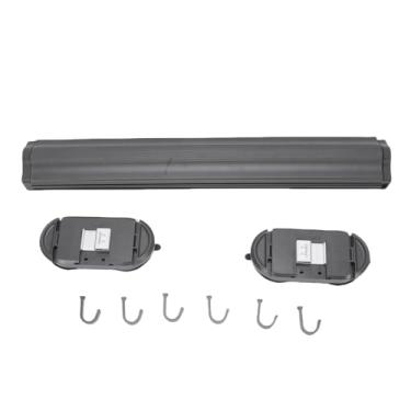 Imagem de AUNMAS Rack de Secagem de Roupas de Parede Retrátil, Organizador de Lavanderia de Alumínio Espacial Com Copos de Sucção para Lavanderia, Rack de Secagem de Roupas Escondidas, Adequada (Cinza)