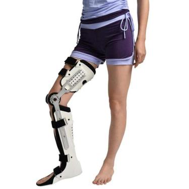 Imagem de Joelheira, Estabilizador De Perna Inteira Ajustável Tala De órtese De Joelho, Joelheira Órtese De Joelho Tornozelo Pé Cinta Kafo Fixa Para Acl, Pcl, Mcl Ou Lcl