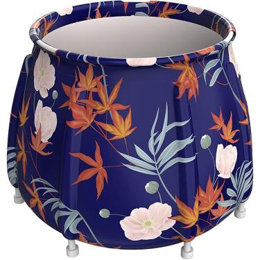 Imagem de Banheira Portátil Banheira De Imersão Japonesa Dobrável Para Adultos, Banheiras Dobráveis De Gelo E Quente Para Chuveiro Em Espaço Pequeno, Dobrável Com Espuma Térmica Para Manter A Tempera