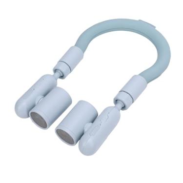 Imagem de Asixxsix Ventilador de pescoço, ventilador pessoal com bateria de 2000 mAh e 3 velocidades, ventilador de pescoço a pilhas para mulheres, homens, viagens (Azul)