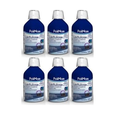 Imagem de Lactulose 667 Mg/ml Polimais 120ml Sabor Ameixa Fonte de Fibras Kit com 6 - Nutriex