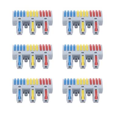 Imagem de Karlak 6 PCs Empurre, CONECTOR do Fio Alavanca 32A 3 Em 12 Em 12 OUT RÁPIDO CONECTOR ELÉTRICO ELÉTRICO, para Fios Flexíveis Sólidos, Com Materiais Premium, Simples de Operar