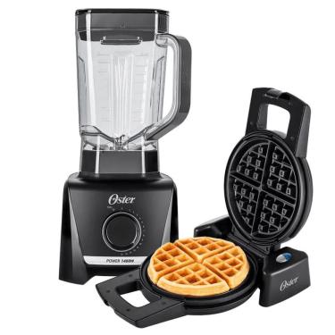 Imagem de Kit Máquina De Waffle E Liquidificador Oster Full 3,2L 220V