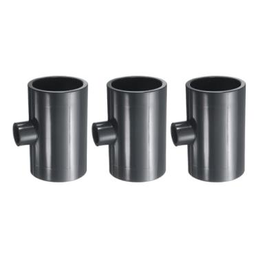 Imagem de HARFINGTON 3 peças de encaixe de PVC 2 x 1/5.1 cm, conector de 3 vias, acoplamento de tubulação de grau de construção, acessórios de cotovelo para esgoto, encanamento, tubo de drenagem, suprimentos de