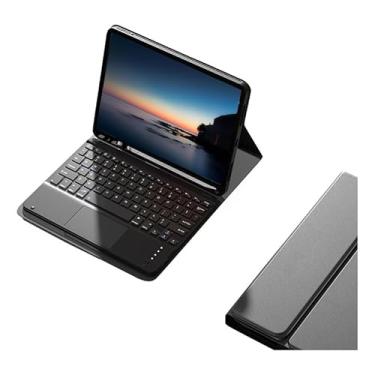 Imagem de Capa Para Tablet Com Teclado Bluetooth Para Samsung Tab S7 Plus/S7 FE/S8 Plus 12,4 Polegadas (Preto, Teclado de toque)