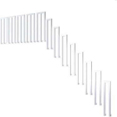 Imagem de Escada Railig Para Degraus Idoor Ao Ar Livre Forjado Iro Hadrails Guarda-corpo De Segurança Escada Assistiva Railig Tubo Quadrado Branco Deckig Trilhos Para Loft Corredor Garde Fr, 45cm(1.5ft)