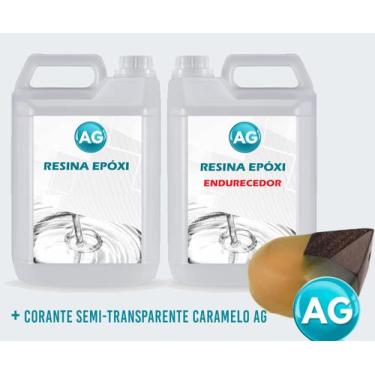 Imagem de Resinas Epóxi 1KG + Corante semi-transparente de caramelo Ag - Resinas