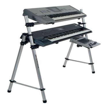 Imagem de Rack Titanium Para Acomodar 2 Teclados Controlador Usb E Sintetizador Profissional 76 Teclas / 6 Oitavas